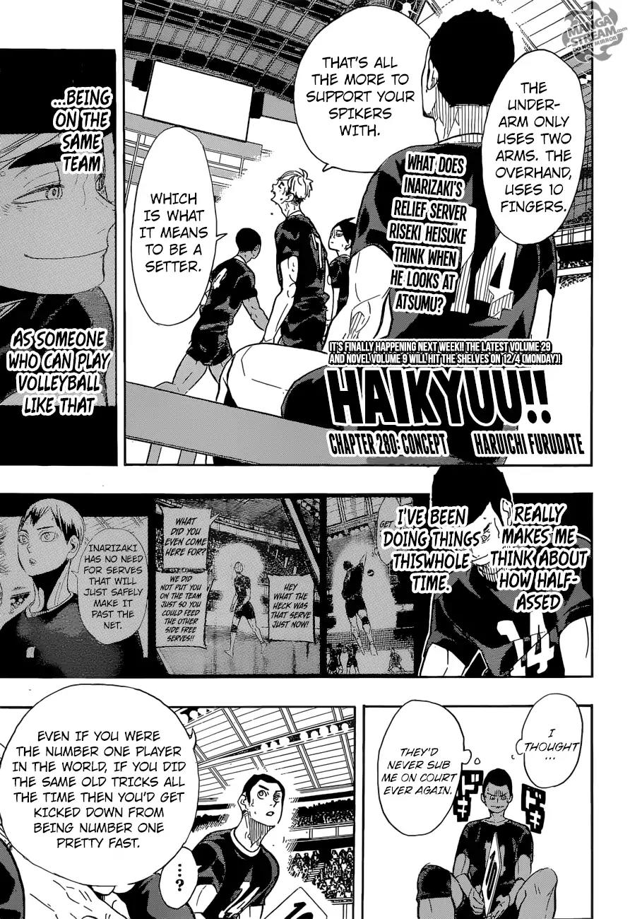 Haikyu!! Chapter 280 page 1 - Chapter 280: Concept