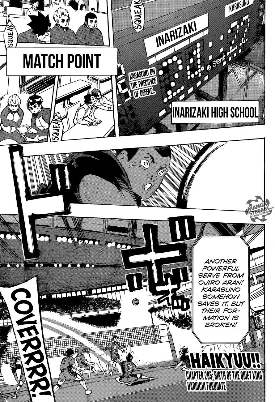 Haikyu!! Chapter 285 page 1 - Chapter 285: Birth of the Quiet King
