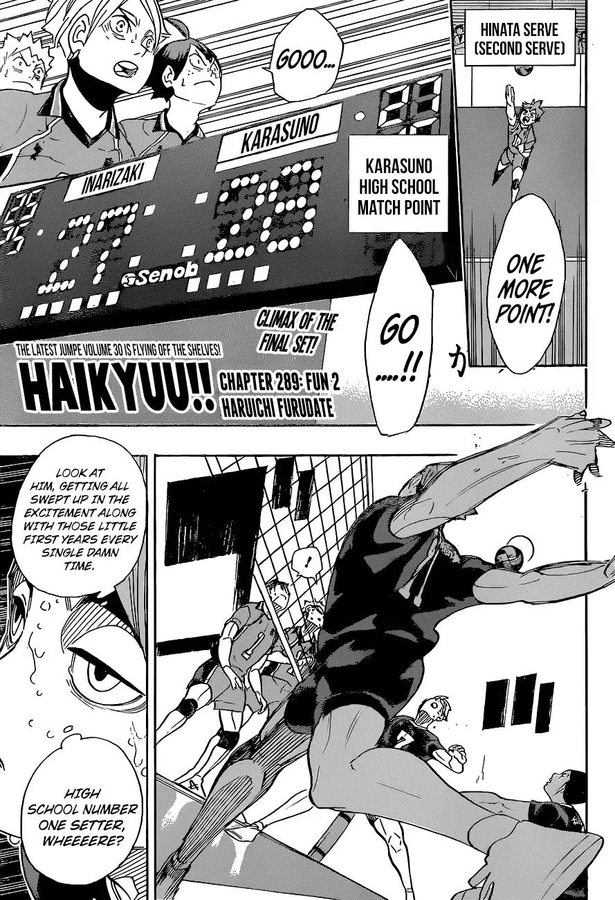Haikyu!! Chapter 289 page 1 - Chapter 289: Fun 2