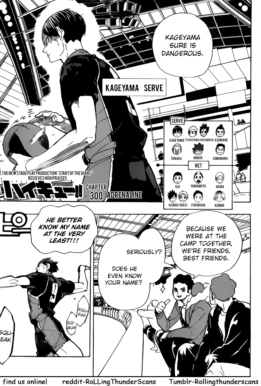 Haikyu!! Chapter 300 page 3 - Chapter 300: Adrenaline