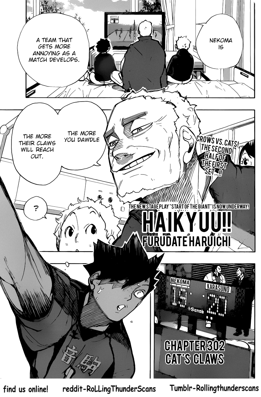 Haikyu!! Chapter 302 page 3 - Chapter 302: Cat's claws