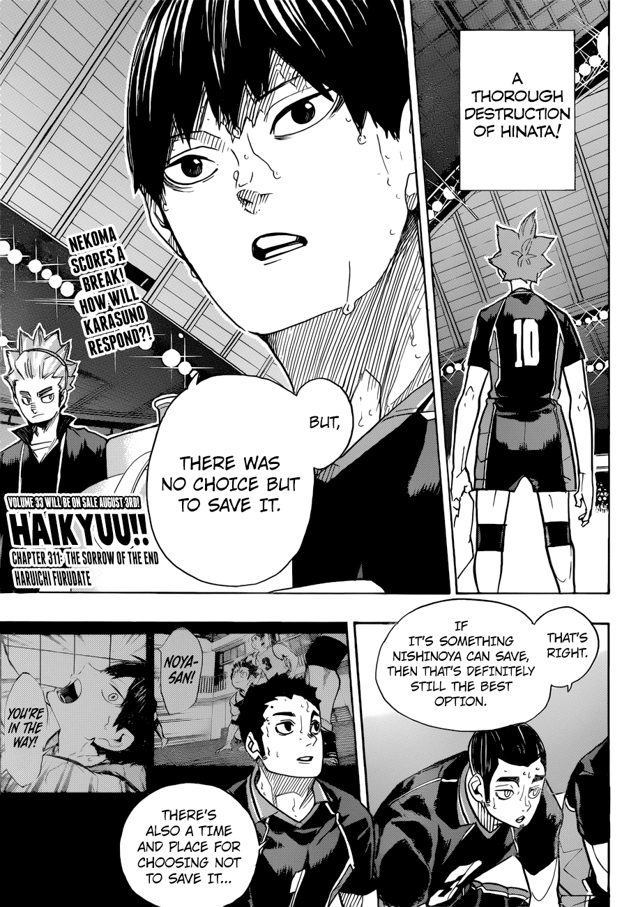 Haikyu!! Chapter 311 page 1 - Chapter 311