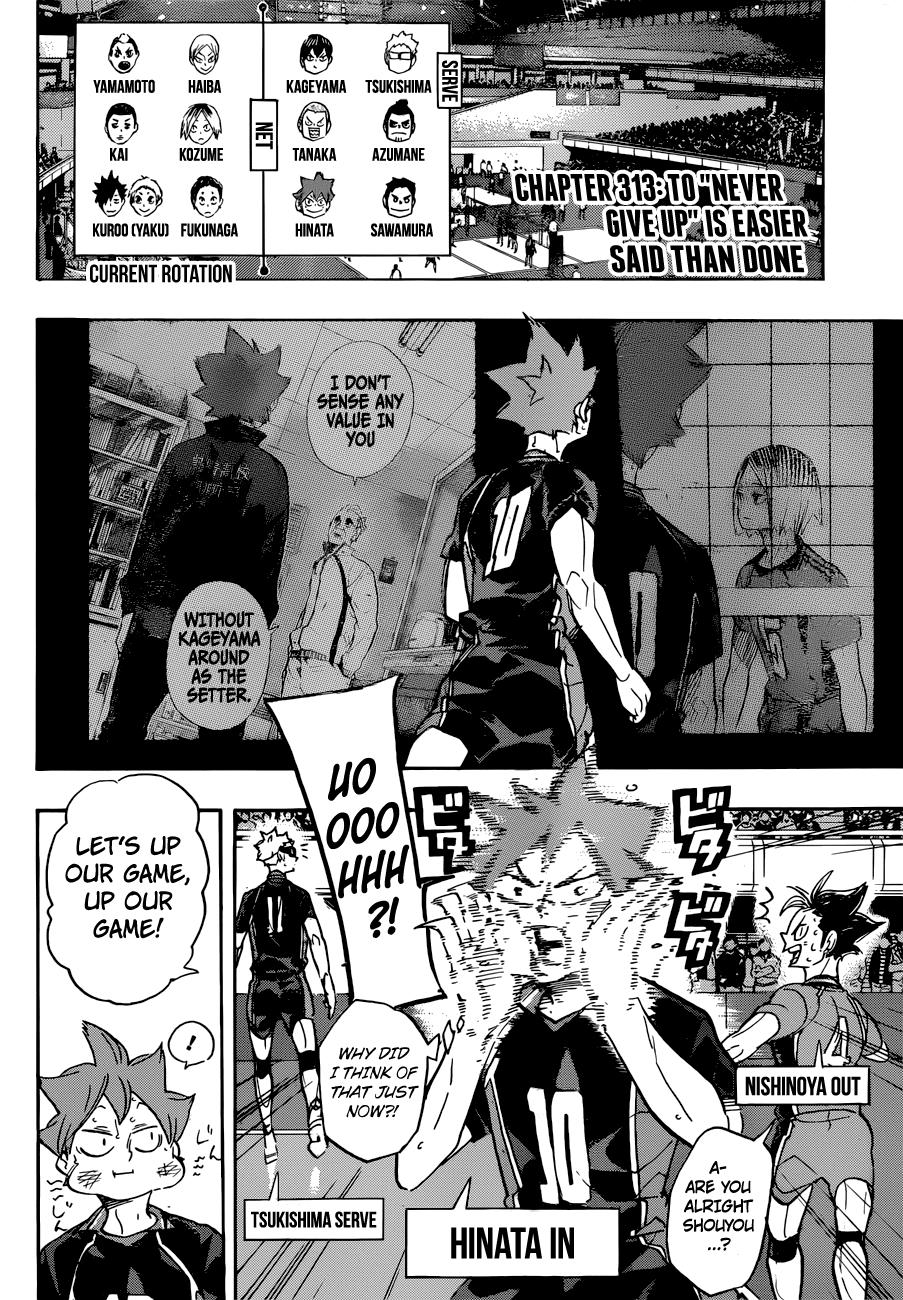 Haikyu!! Chapter 313 page 4 - Chapter 313