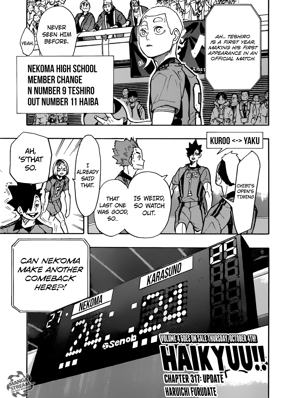 Haikyu!! Chapter 317 page 1 - Chapter 317
