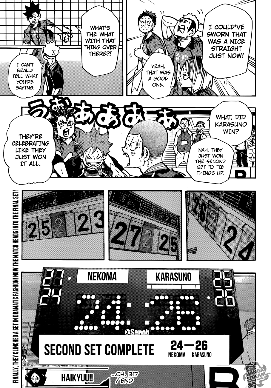 Haikyu!! Chapter 317 page 18 - Chapter 317