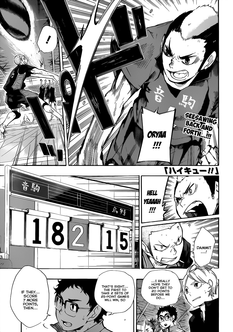 Haikyu!! Chapter 32 page 1 - Chapter 32: An Adult Cat and a Crow Chick