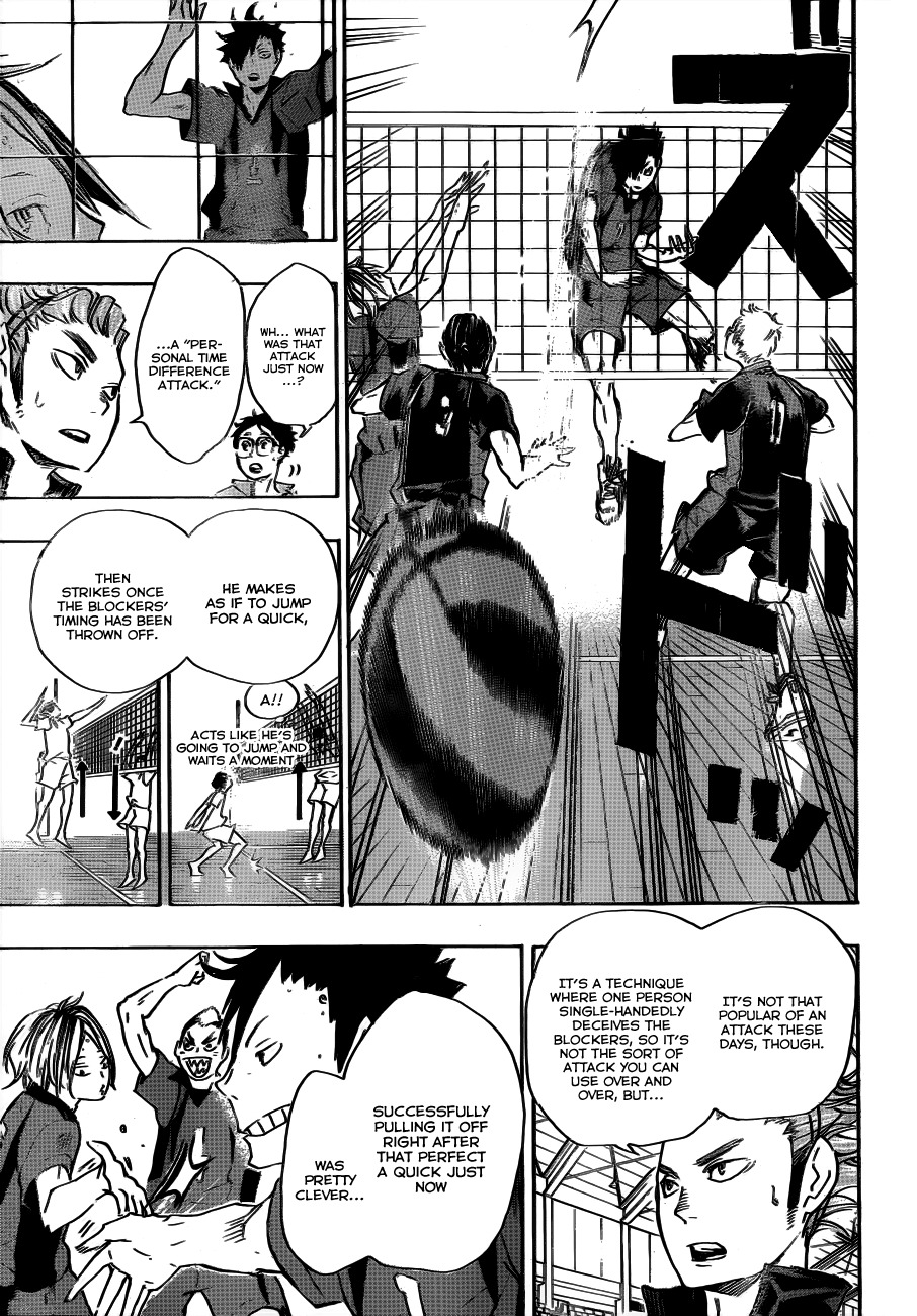 Haikyu!! Chapter 32 page 15 - Chapter 32: An Adult Cat and a Crow Chick