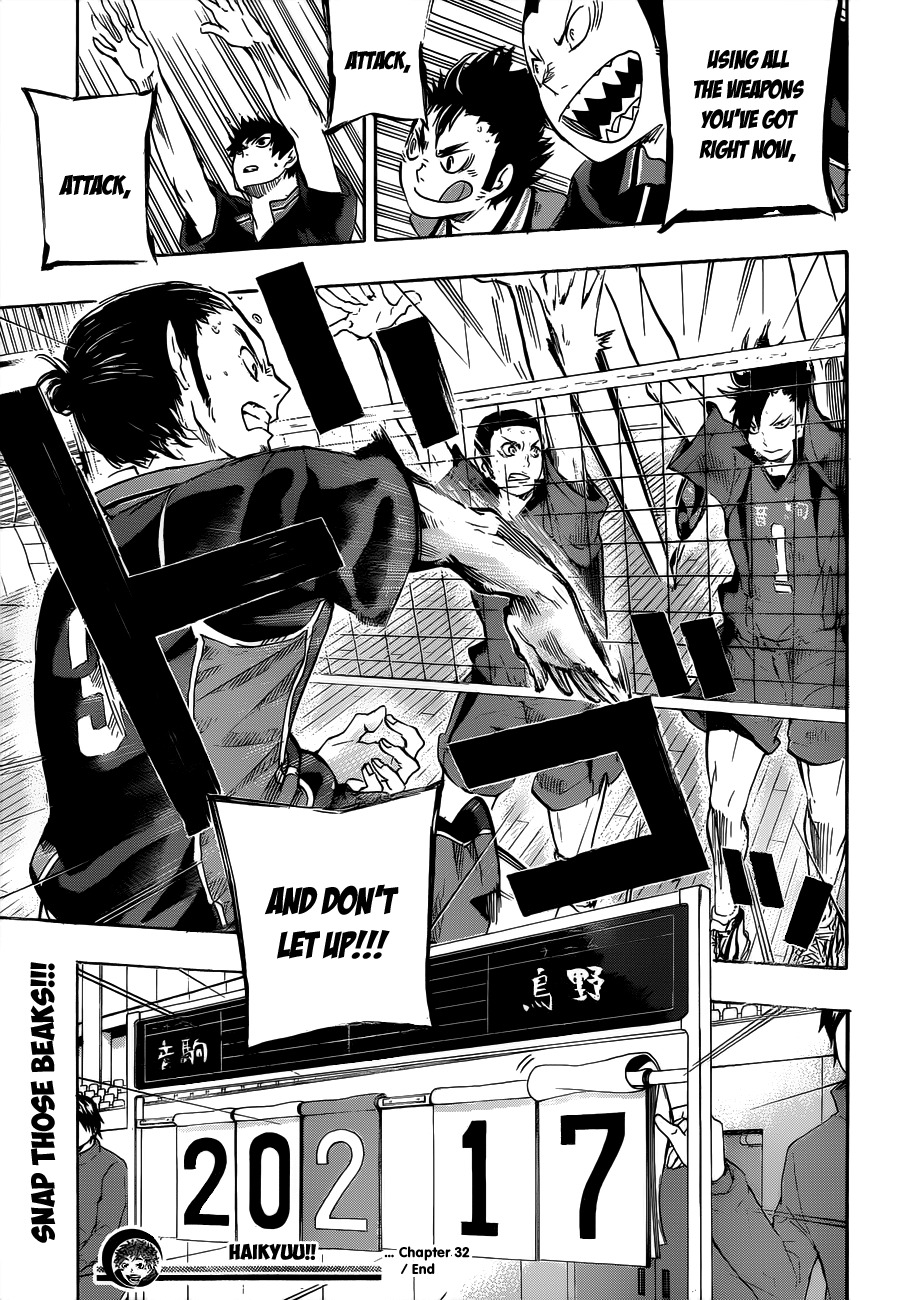 Haikyu!! Chapter 32 page 19 - Chapter 32: An Adult Cat and a Crow Chick
