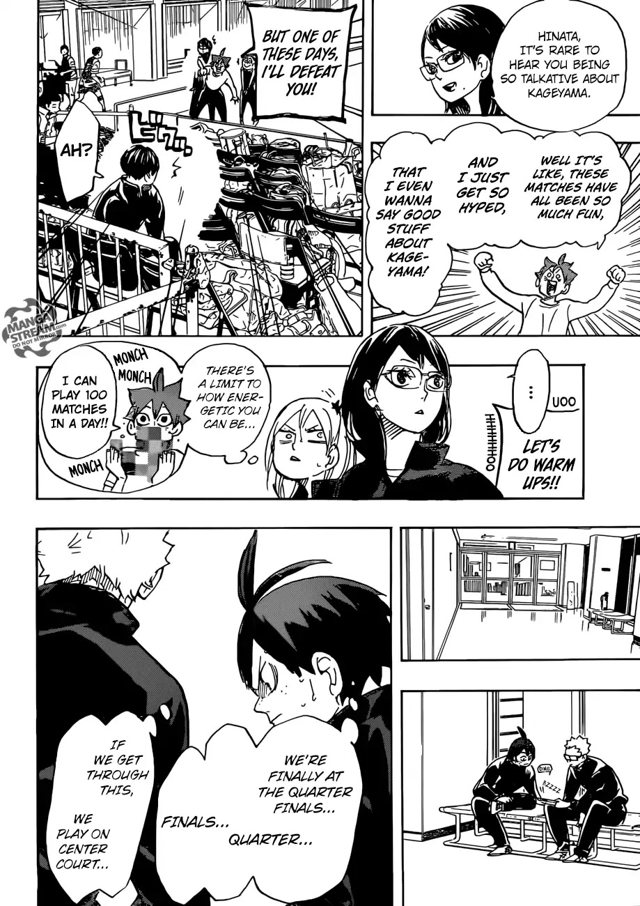 Haikyu!! Chapter 338 page 12 - Chapter 338: The Decider Match for the Little Giant