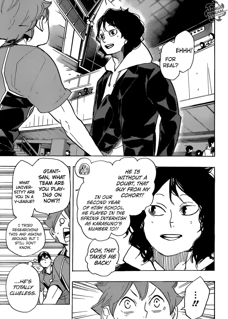 Haikyu!! Chapter 338 page 16 - Chapter 338: The Decider Match for the Little Giant