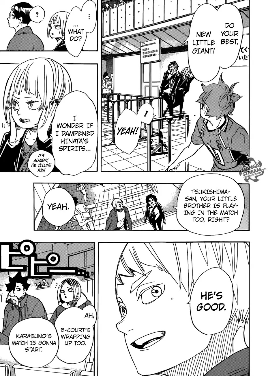 Haikyu!! Chapter 338 page 18 - Chapter 338: The Decider Match for the Little Giant