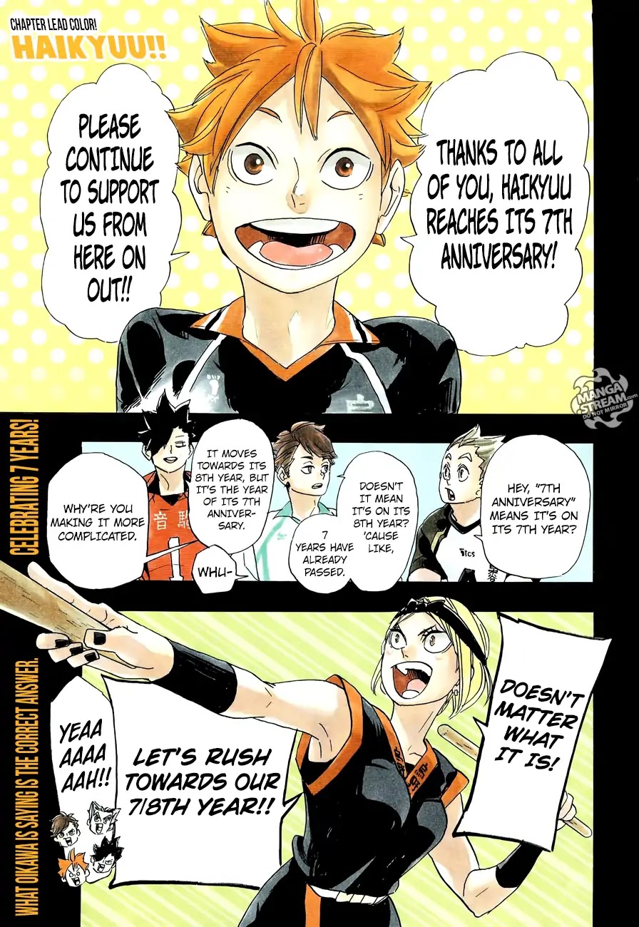 Haikyu!! Chapter 338 page 2 - Chapter 338: The Decider Match for the Little Giant