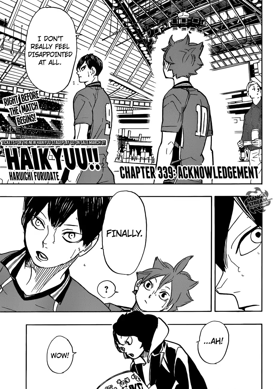 Haikyu!! Chapter 339 page 1 - Chapter 339: Acknowledgement