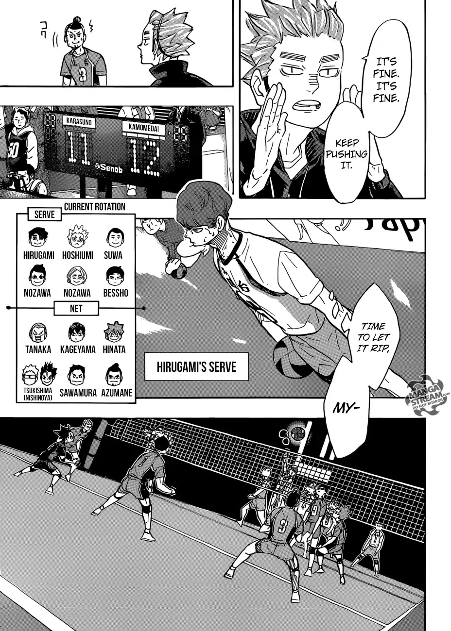 Haikyu!! Chapter 349 page 12 - Chapter 349: Low-Altitude Flight Haruichi Furudate