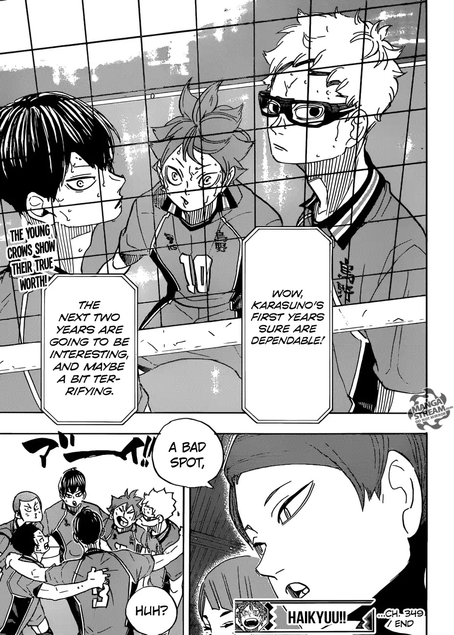 Haikyu!! Chapter 349 page 20 - Chapter 349: Low-Altitude Flight Haruichi Furudate