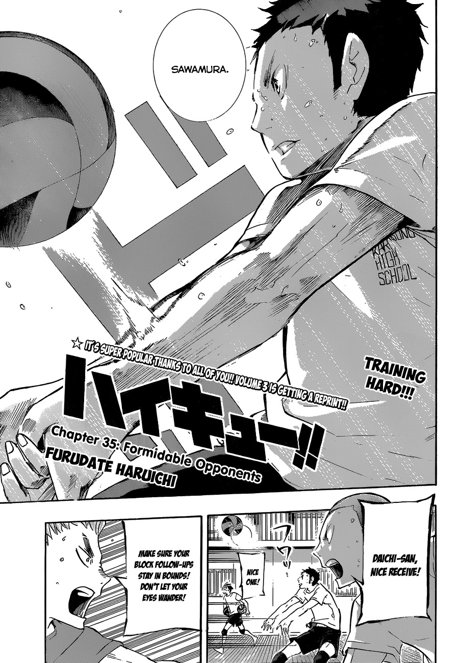 Haikyu!! Chapter 35 page 3 - Chapter 35: Formidable Opponents