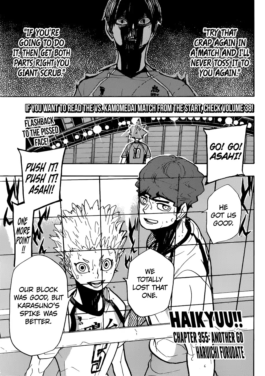 Haikyu!! Chapter 355 page 1 - Chapter 355: Another Go