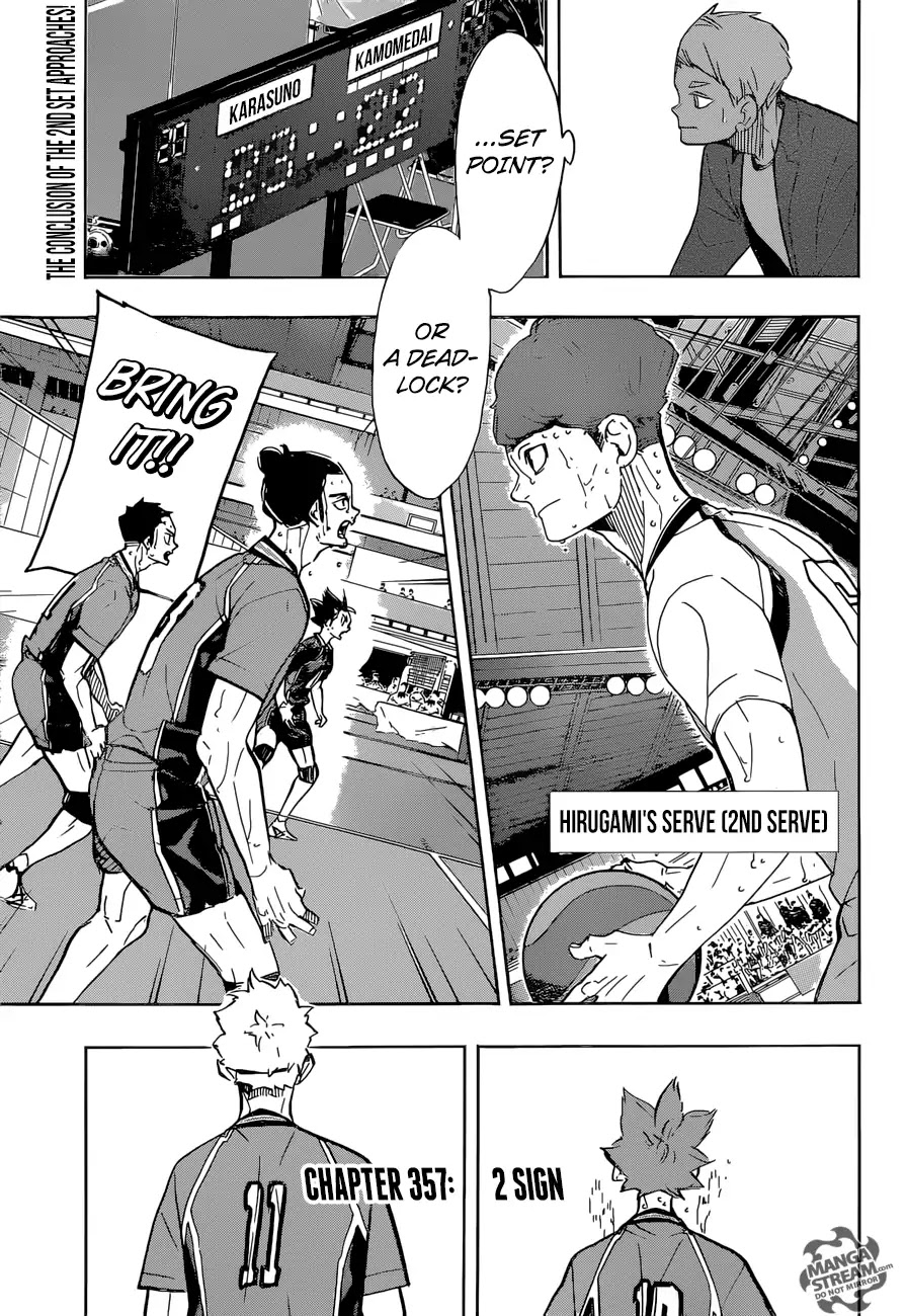 Haikyu!! Chapter 357 page 3 - Chapter 357: 2 Sign