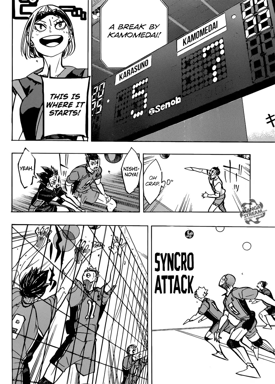 Haikyu!! Chapter 359 page 16 - Chapter 359: The Spear Among Shields, The Shield Among Spears.