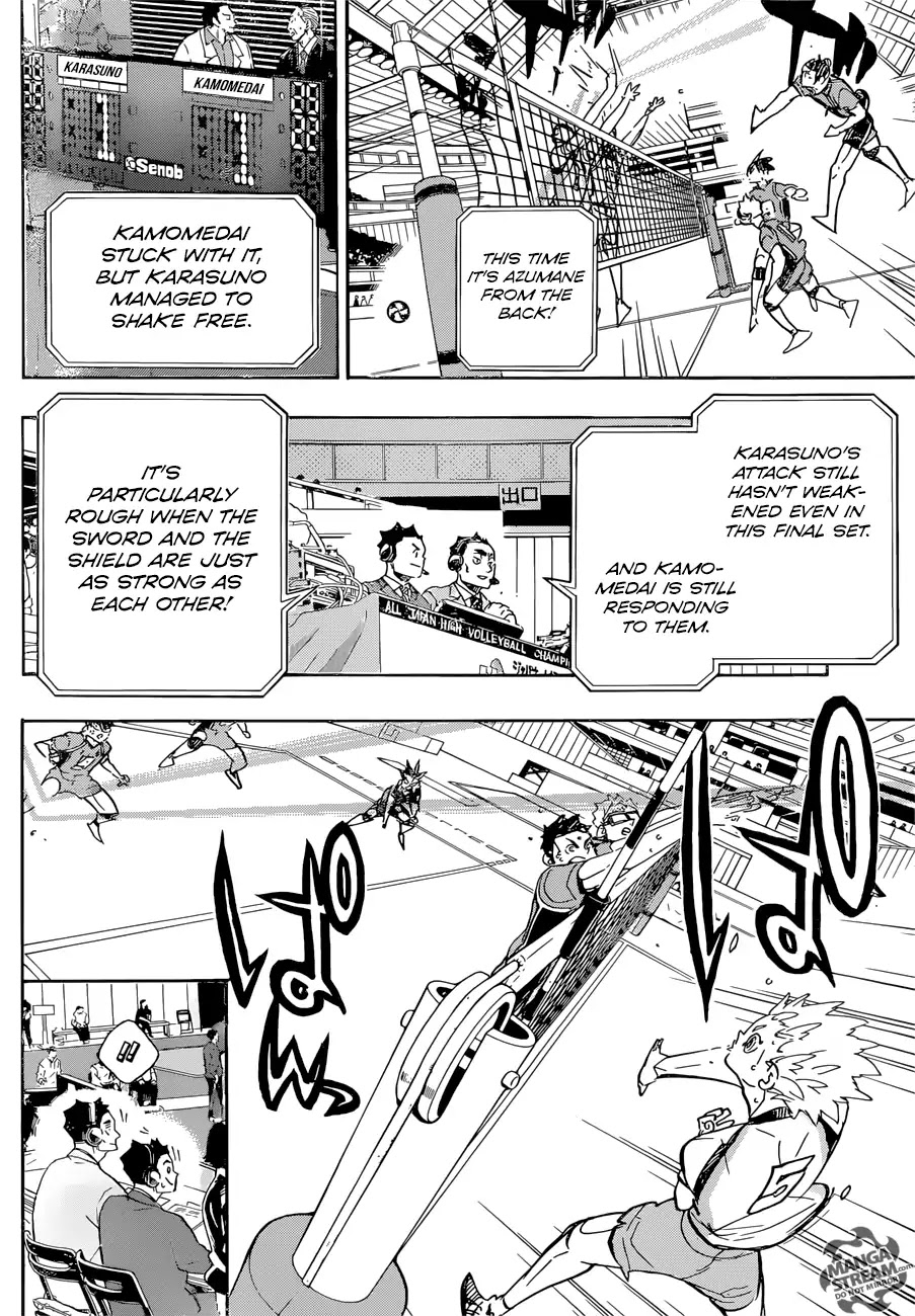 Haikyu!! Chapter 359 page 5 - Chapter 359: The Spear Among Shields, The Shield Among Spears.