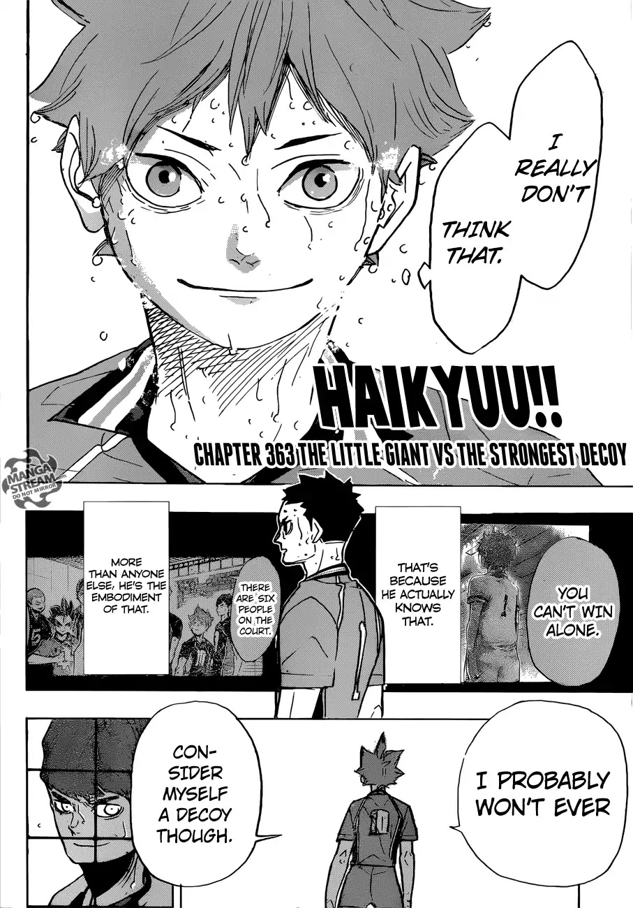 Haikyu!! Chapter 363 page 3 - Chapter 363: The Little Giant vs the Strongest Decoy