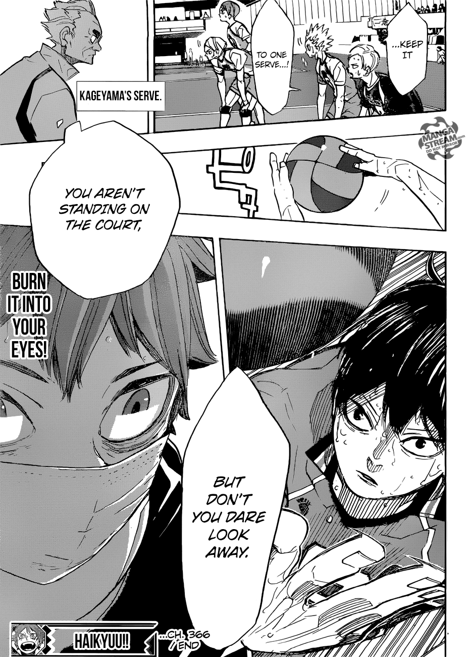 Haikyu!! Chapter 366 page 16 - Chapter 366: Fix your eyes on it