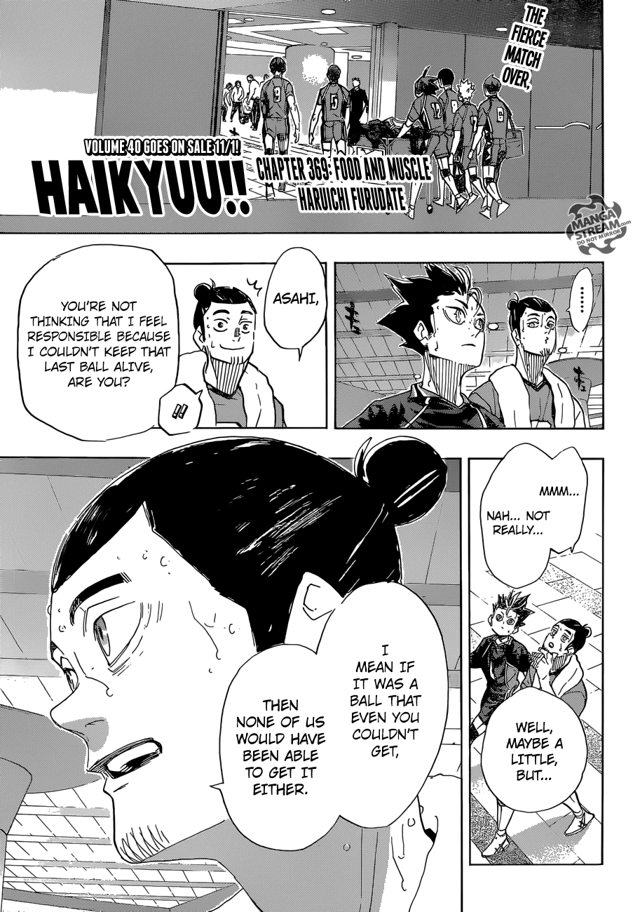 Haikyu!! Chapter 369 page 1 - Chapter 369: Food and Muscle