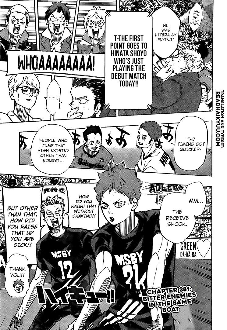 Haikyu!! Chapter 381 page 1 - Chapter 381