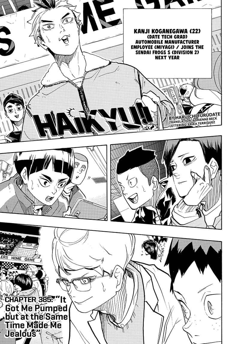 Haikyu!! Chapter 385 page 1 - Chapter 385
