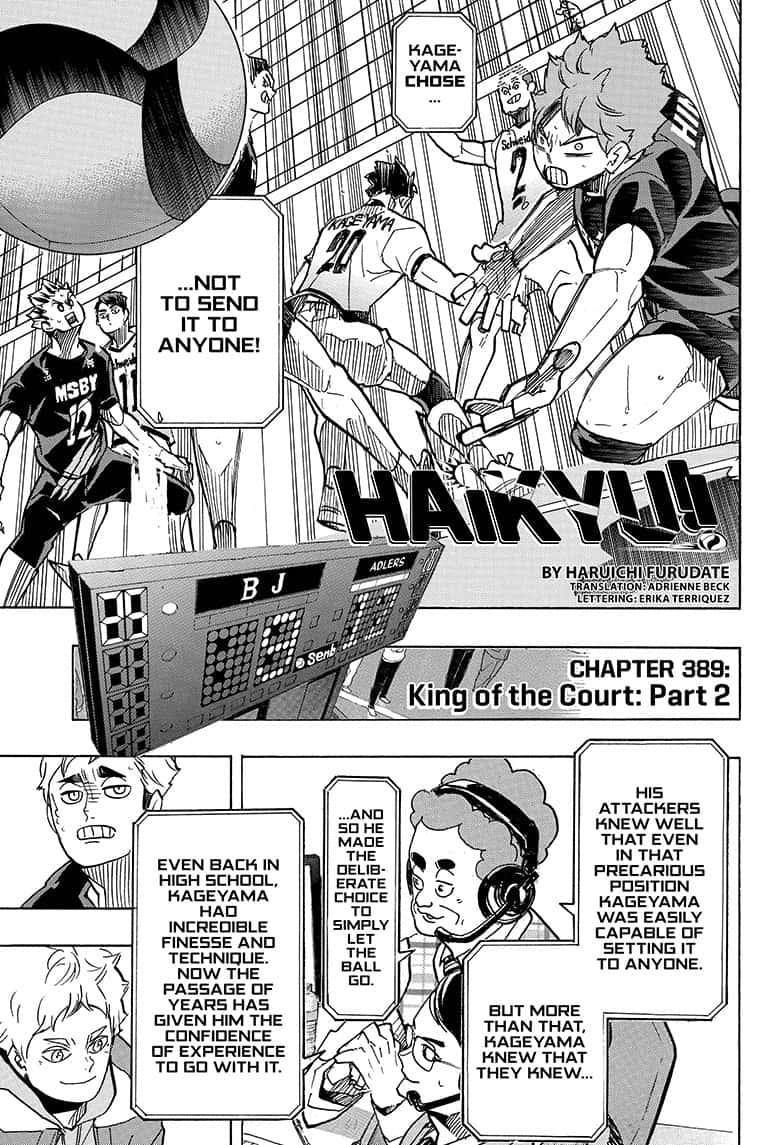 Haikyu!! Chapter 389 page 1 - Chapter 389