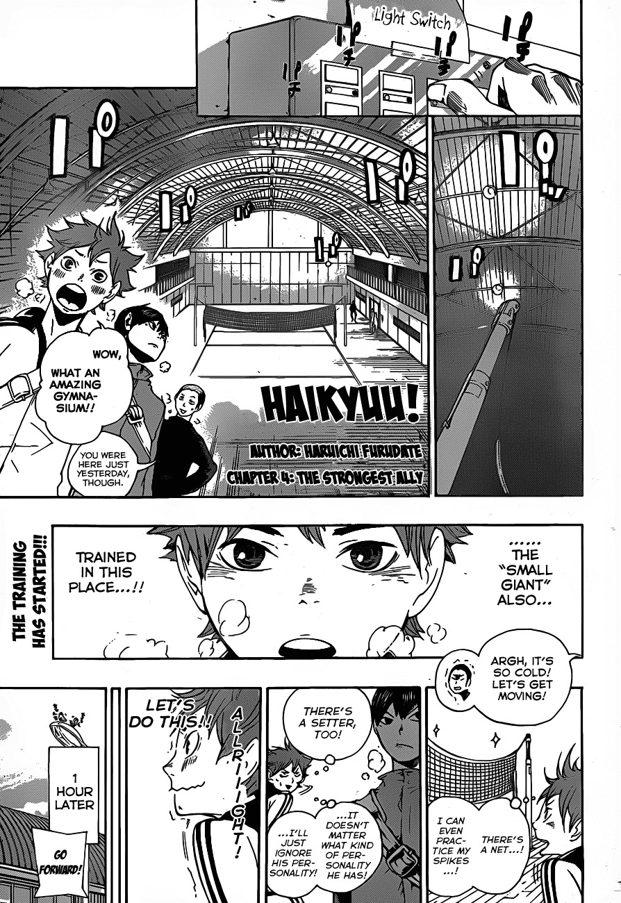 Haikyu!! Chapter 4 page 1 - Chapter 4: The Strongest Ally