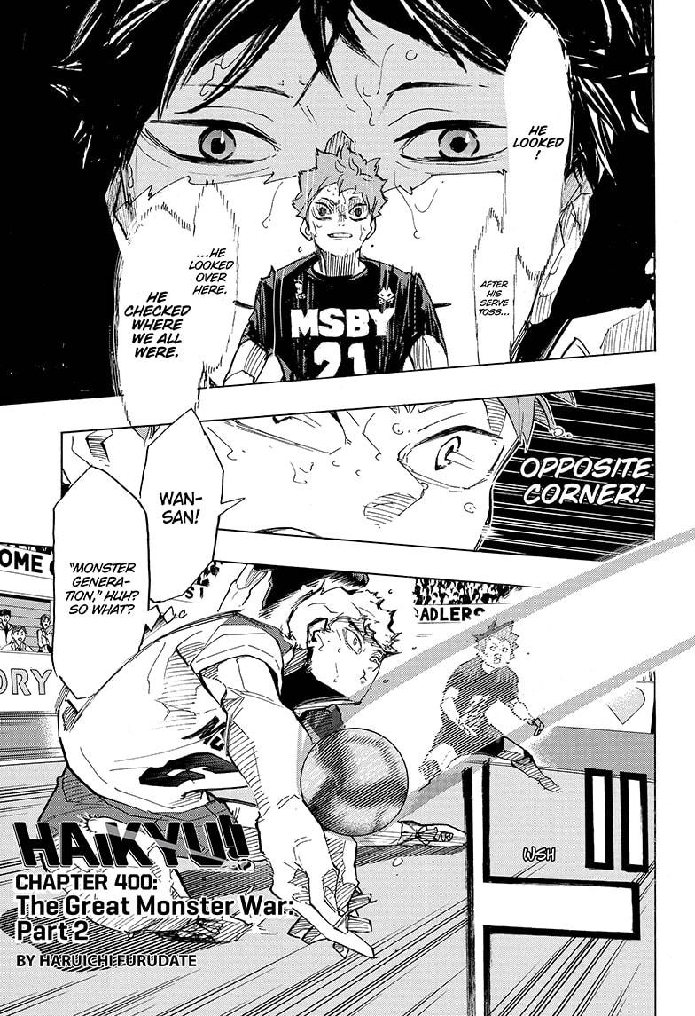 Haikyu!! Chapter 400 page 1 - Chapter 400
