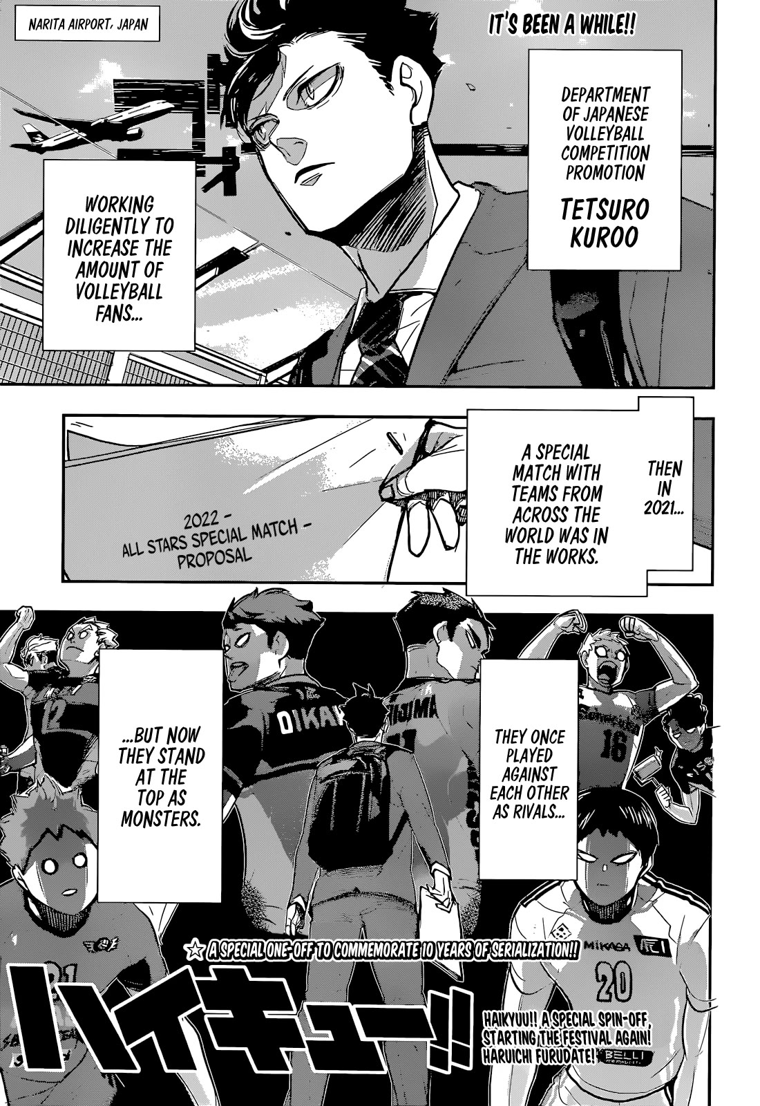 Haikyu!! Chapter 402.5 page 1 - Chapter 402.5: Starting the Festival Again!