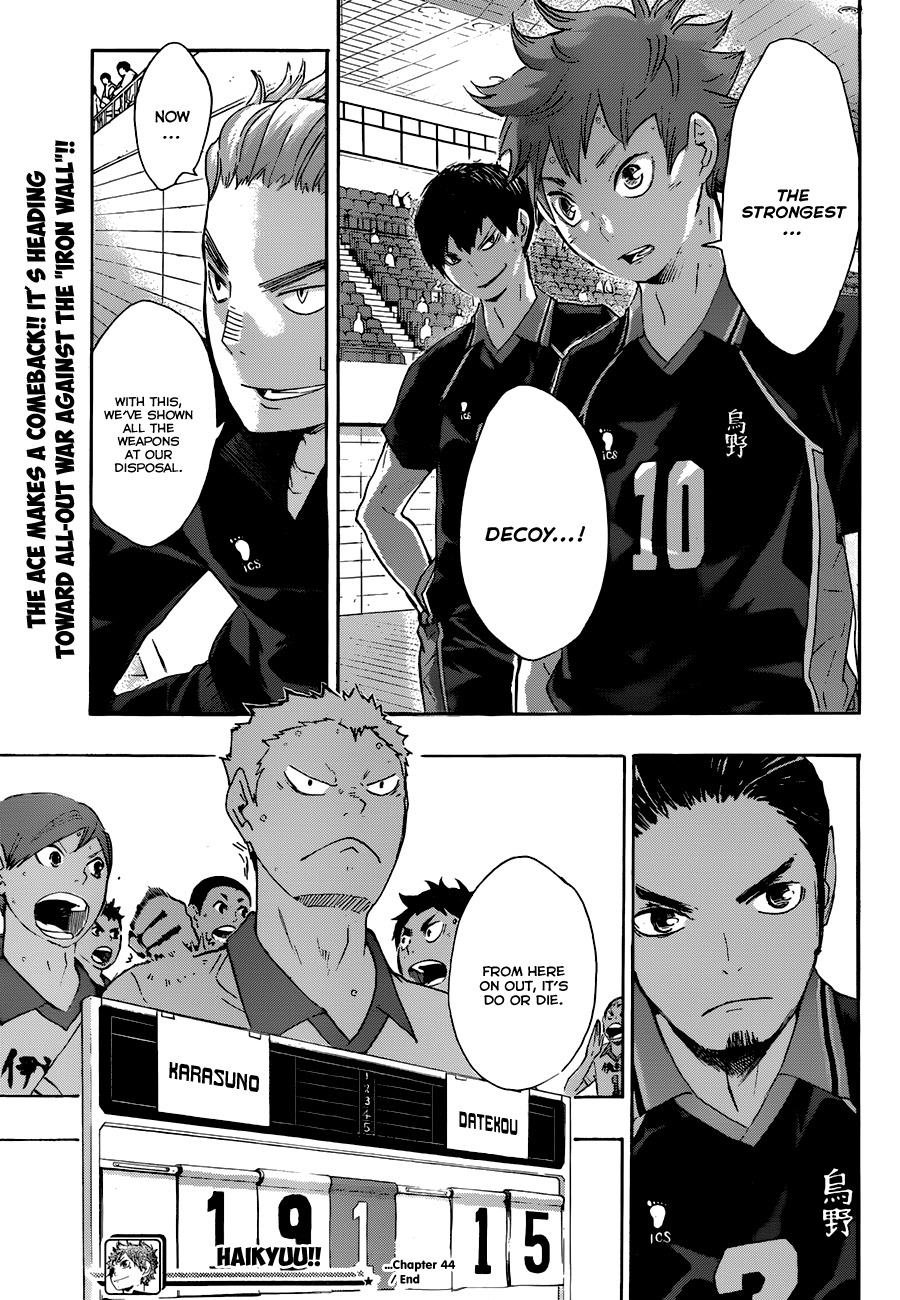 Haikyu!! Chapter 44 page 18 - Chapter 44: "The Strongest Decoy"