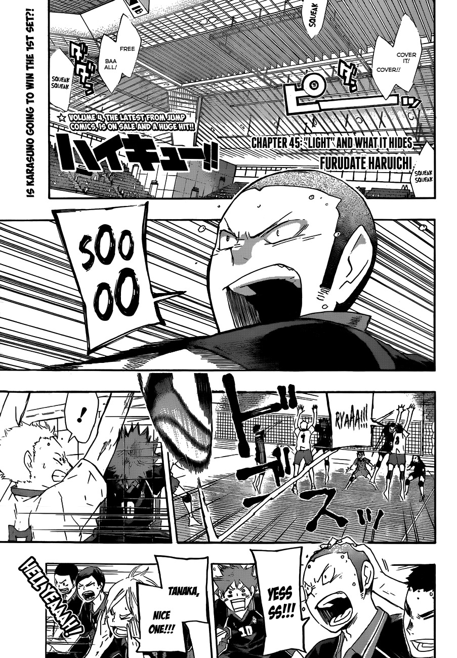 Haikyu!! Chapter 45 page 1 - Chapter 45: "Light" and What It Hides