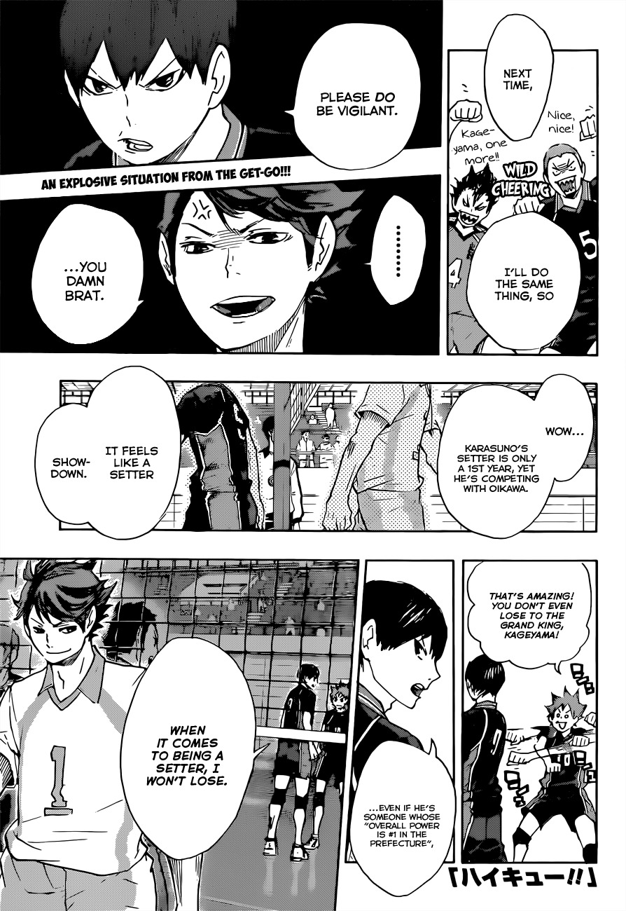 Haikyu!! Chapter 50 page 1 - Chapter 50: The Setter Showdown