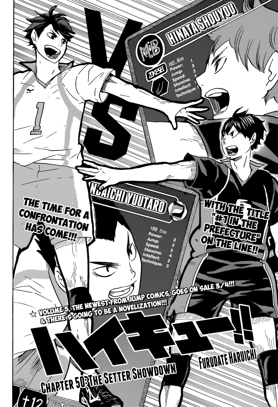 Haikyu!! Chapter 50 page 2 - Chapter 50: The Setter Showdown