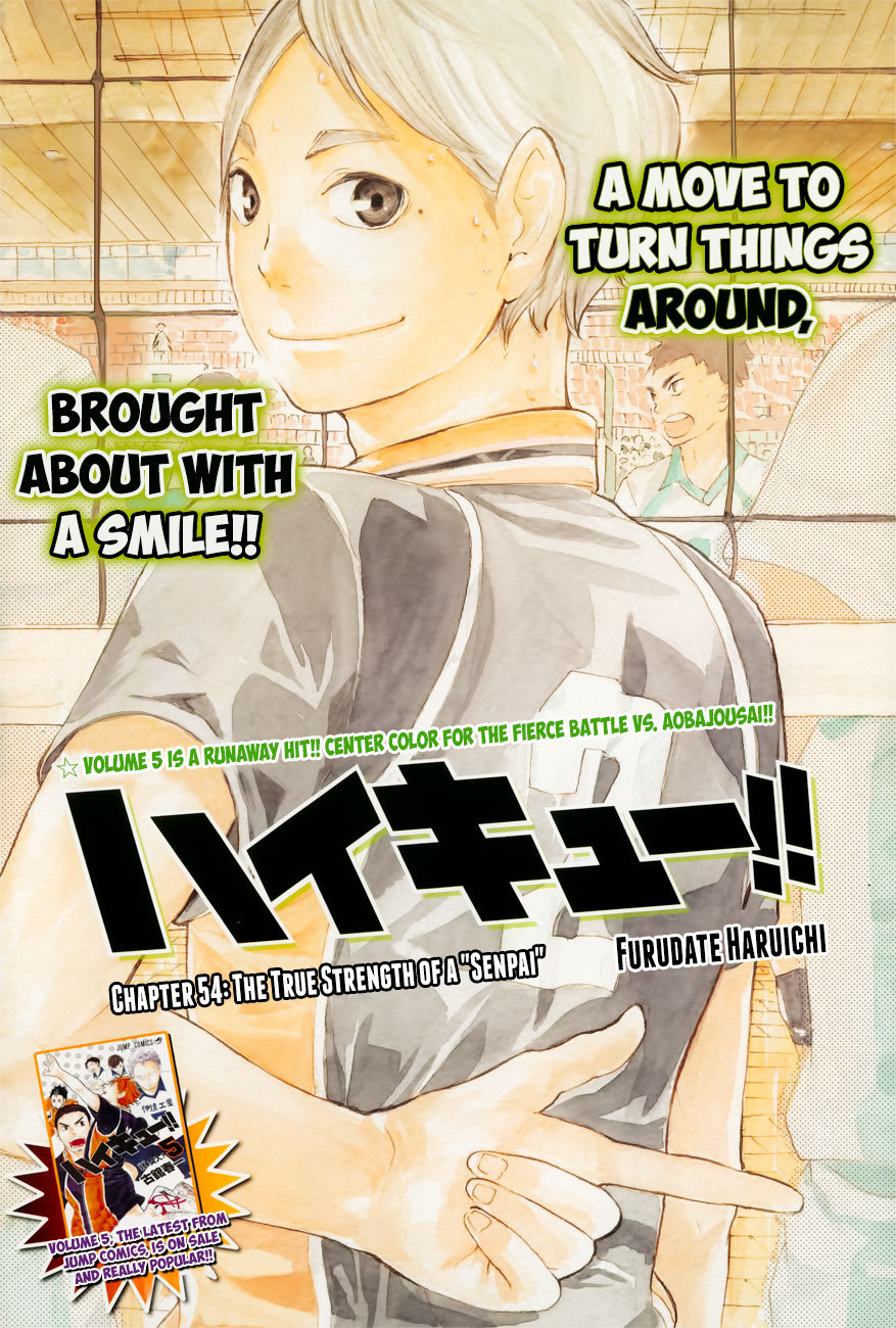 Haikyu!! Chapter 54 page 5 - Chapter 54: The Strength of a "Senpai"