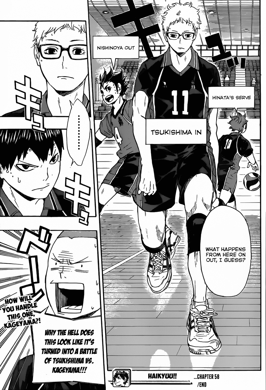 Haikyu!! Chapter 58 page 16 - Chapter 58: Normal Movements, Take 2