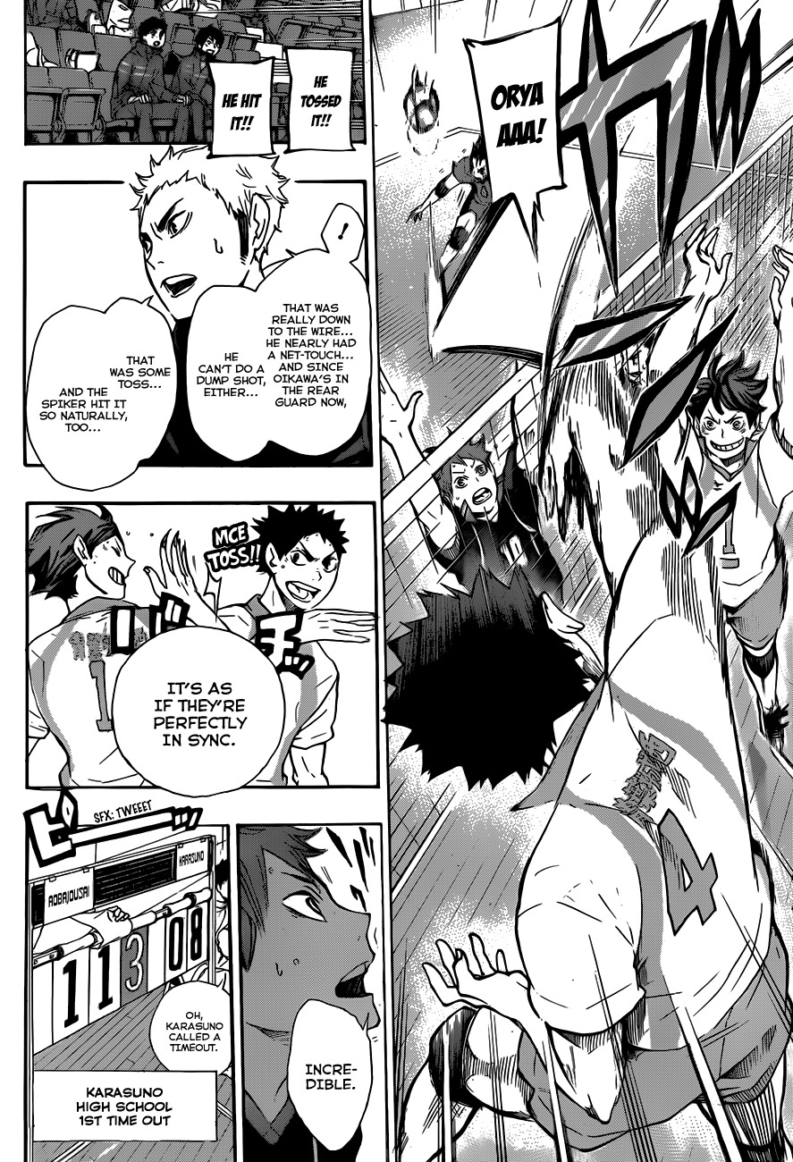 Haikyu!! Chapter 61 page 14 - Chapter 61: A Team's True Strength and the Small Beast