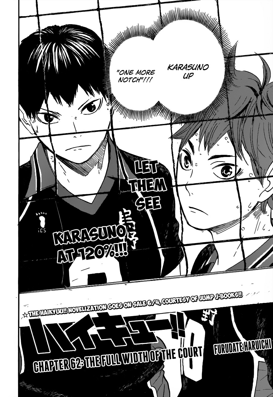 Haikyu!! Chapter 62 page 2 - Chapter 62: The Full Width of the Court