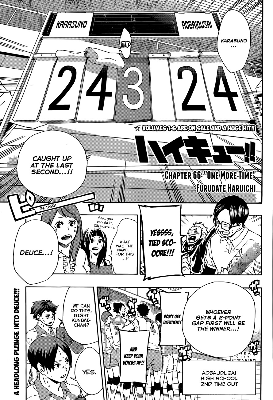 Haikyu!! Chapter 66 page 1 - Chapter 66: "One More Time"