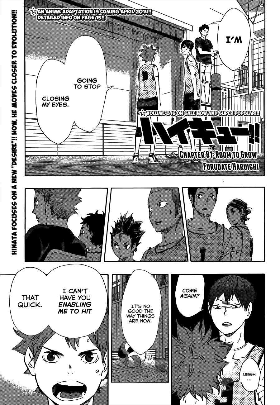 Haikyu!! Chapter 81 page 4 - Chapter 81: Room to Grow