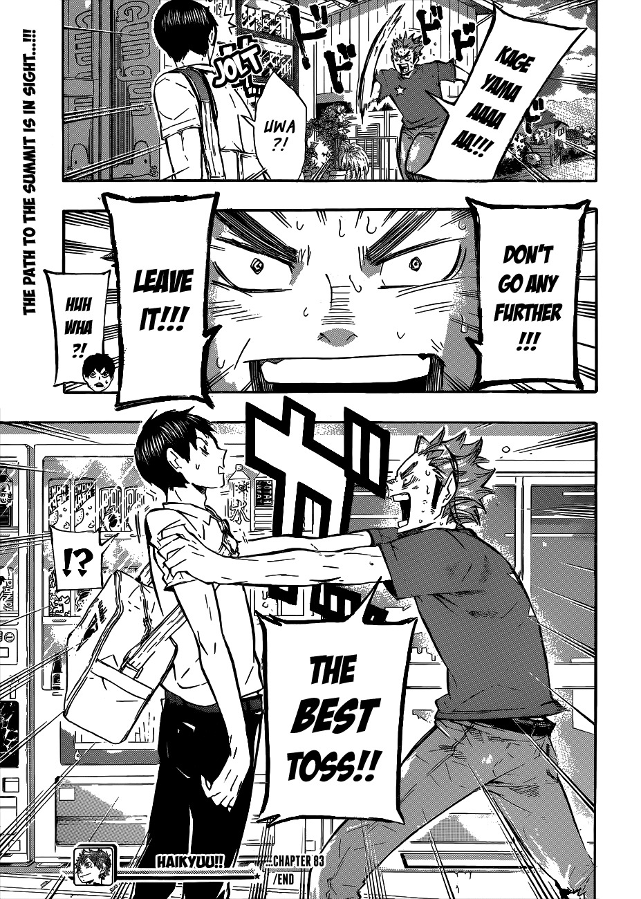 Haikyu!! Chapter 83 page 19 - Chapter 83: "Tempo"