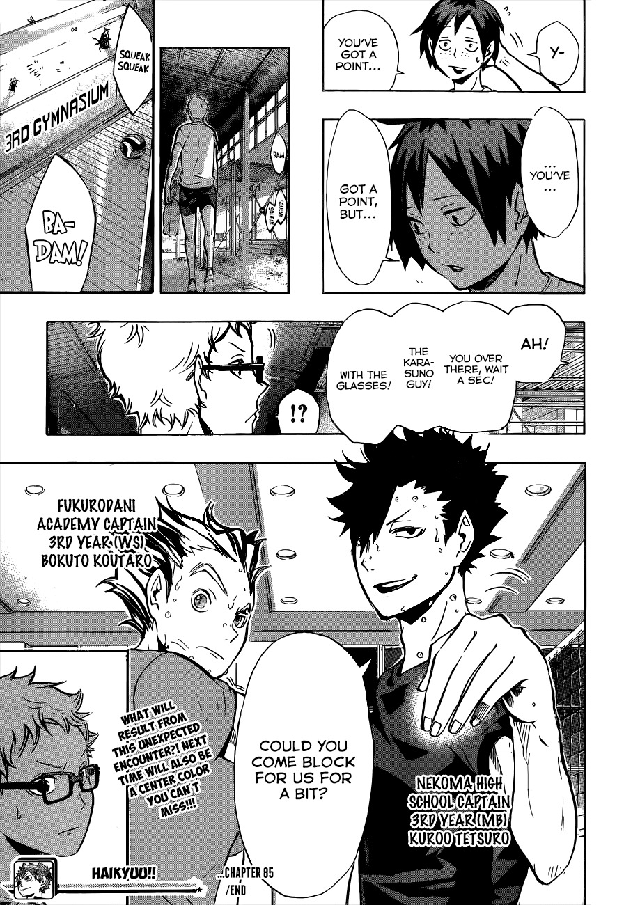 Haikyu!! Chapter 85 page 19 - Chapter 85: Omnivorous