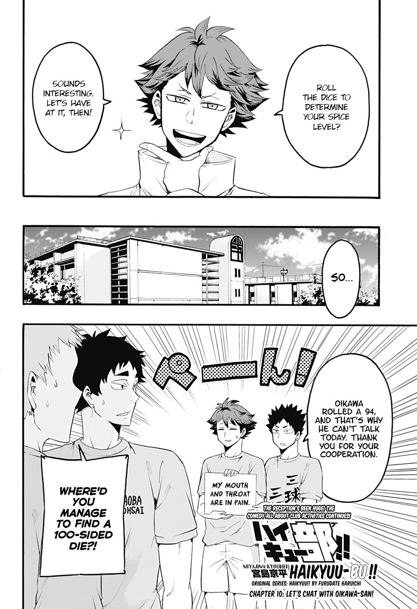 Haikyuu-bu!! Chapter 10 page 2 - Chapter 10: Let's Chat With Oikawa-san!