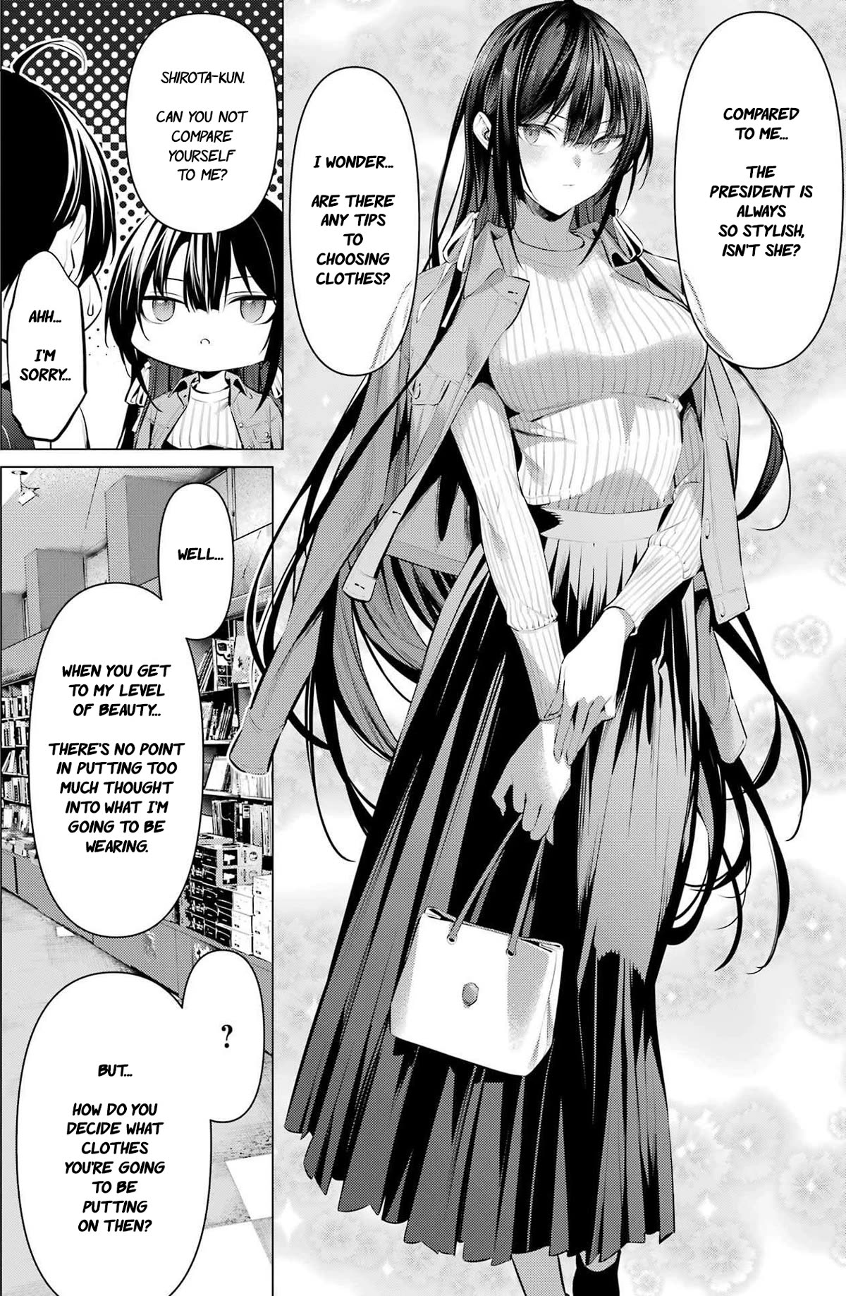 Haite Kudasai, Takamine San Chapter 46.1 page 3 - Chapter 46.1: Volume 8 extra chapter: The president's clothes