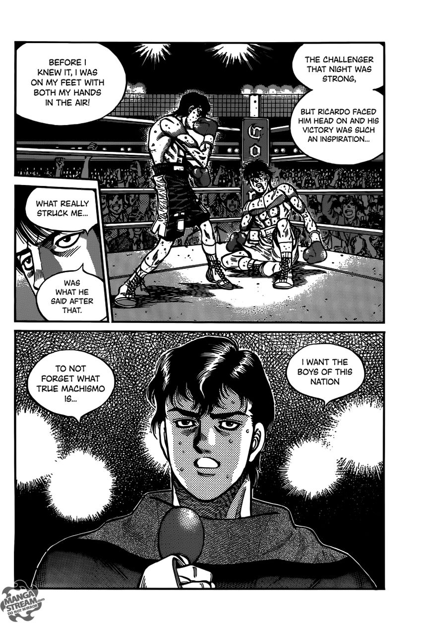 Hajime no Ippo Chapter 1015 page 14 - Chapter 1015 : Incarnation of Machismo
