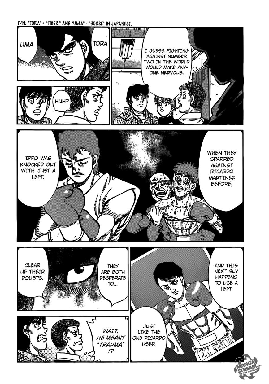 Hajime no Ippo Chapter 1016 page 13 - Chapter 1016 : Machismo VS. Earnestness