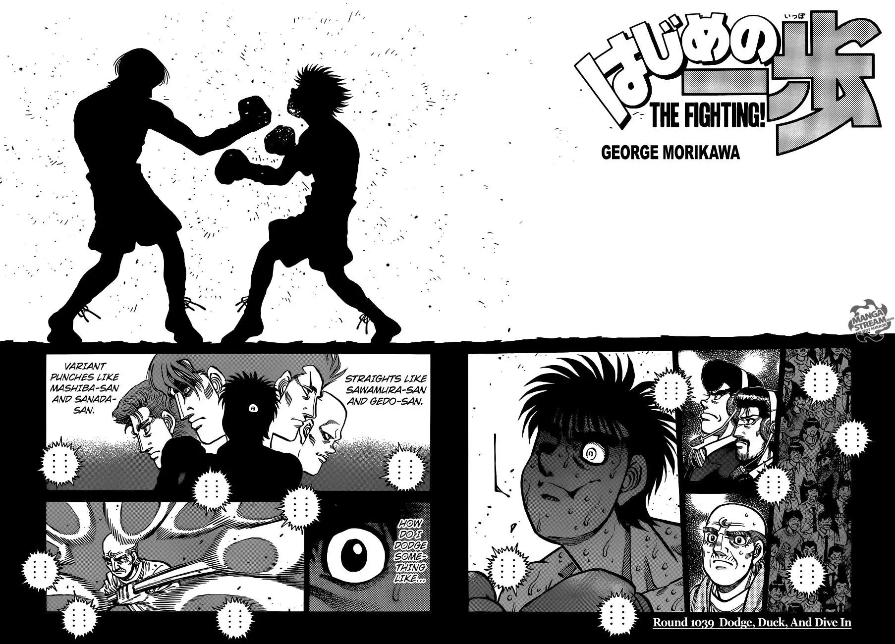 Hajime no Ippo Chapter 1039 page 3 - Chapter 1039 : Dodge, Duck, and Dive in